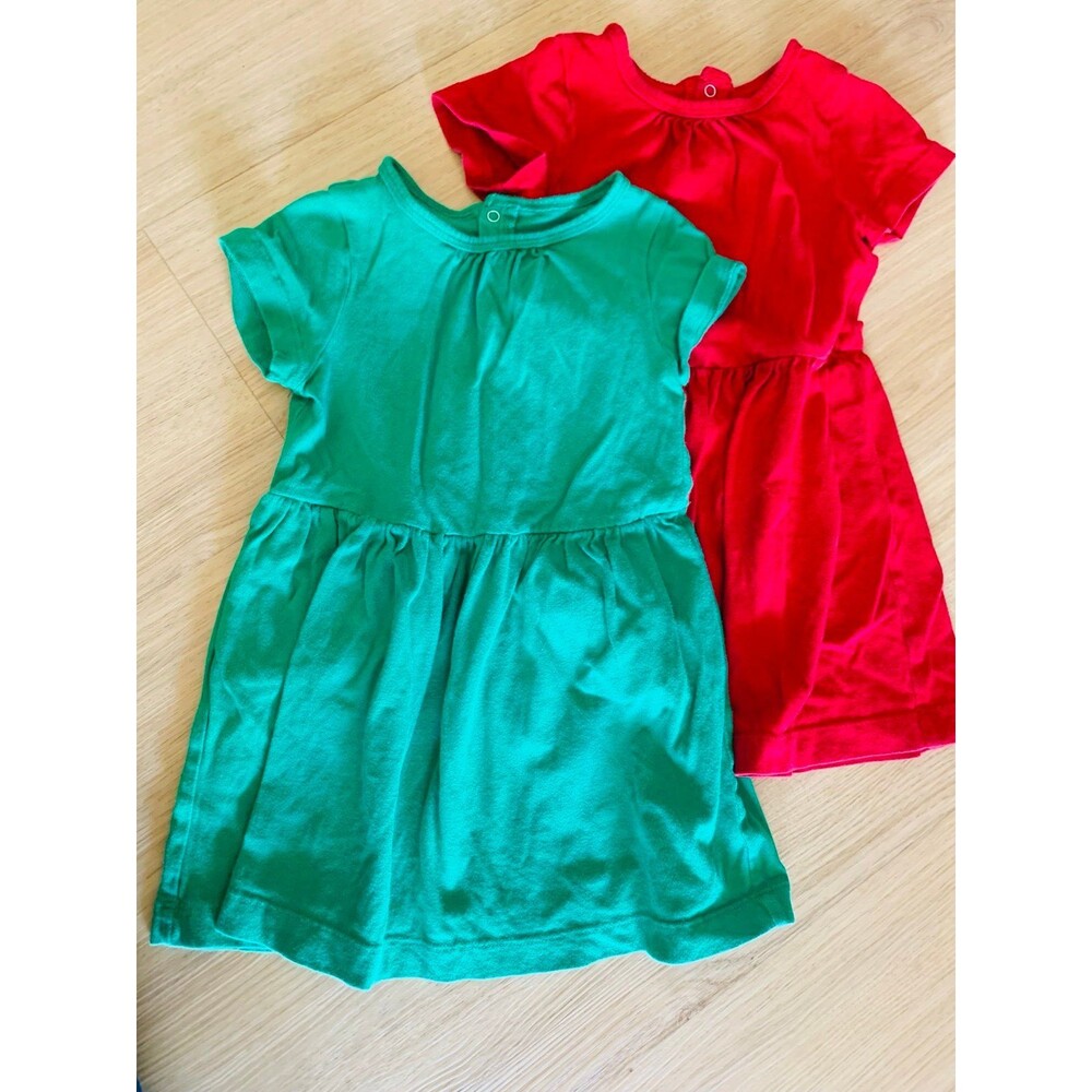 2 PRIMARY cotton dresses 2-3T